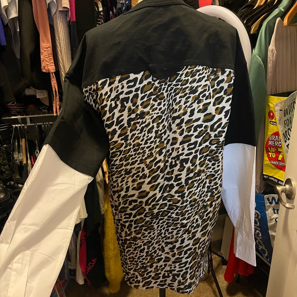 Roberto Cavalli animal print cotton mix satin top - Picture 4 of 5